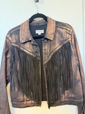 IDyllwind Metallic Copper Fringe Jacket - Women's Medium